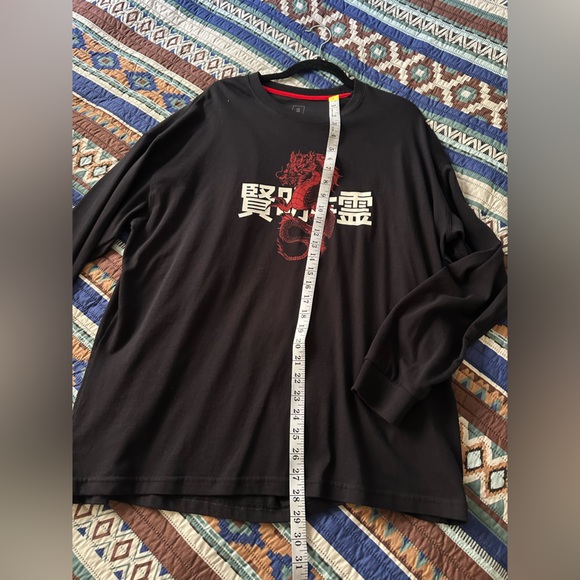 3/50$ Black long-sleeve / size large / unisex / drop shoulder sweater - Picture 11 of 12